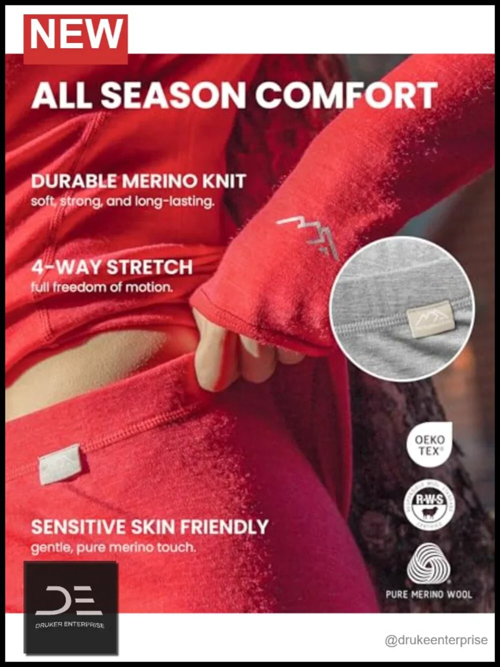 100% Merino Wool Base Layer Pants Women Thermal Leggings Underwear